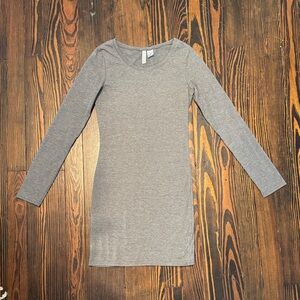 Divided Charcoal Long Sleeve Bodycon Dress